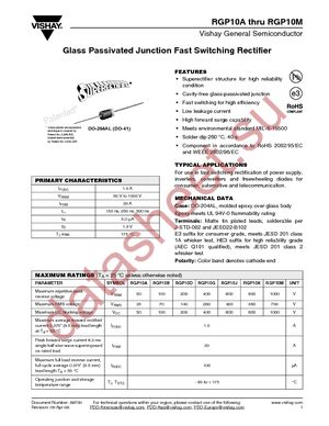 RGP10A-E3/23 datasheet  